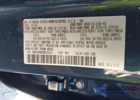 2024 Mazda Cx-50 2.5 S Preferred from USA, damaged, VIN 7MMVABBM9RN205072